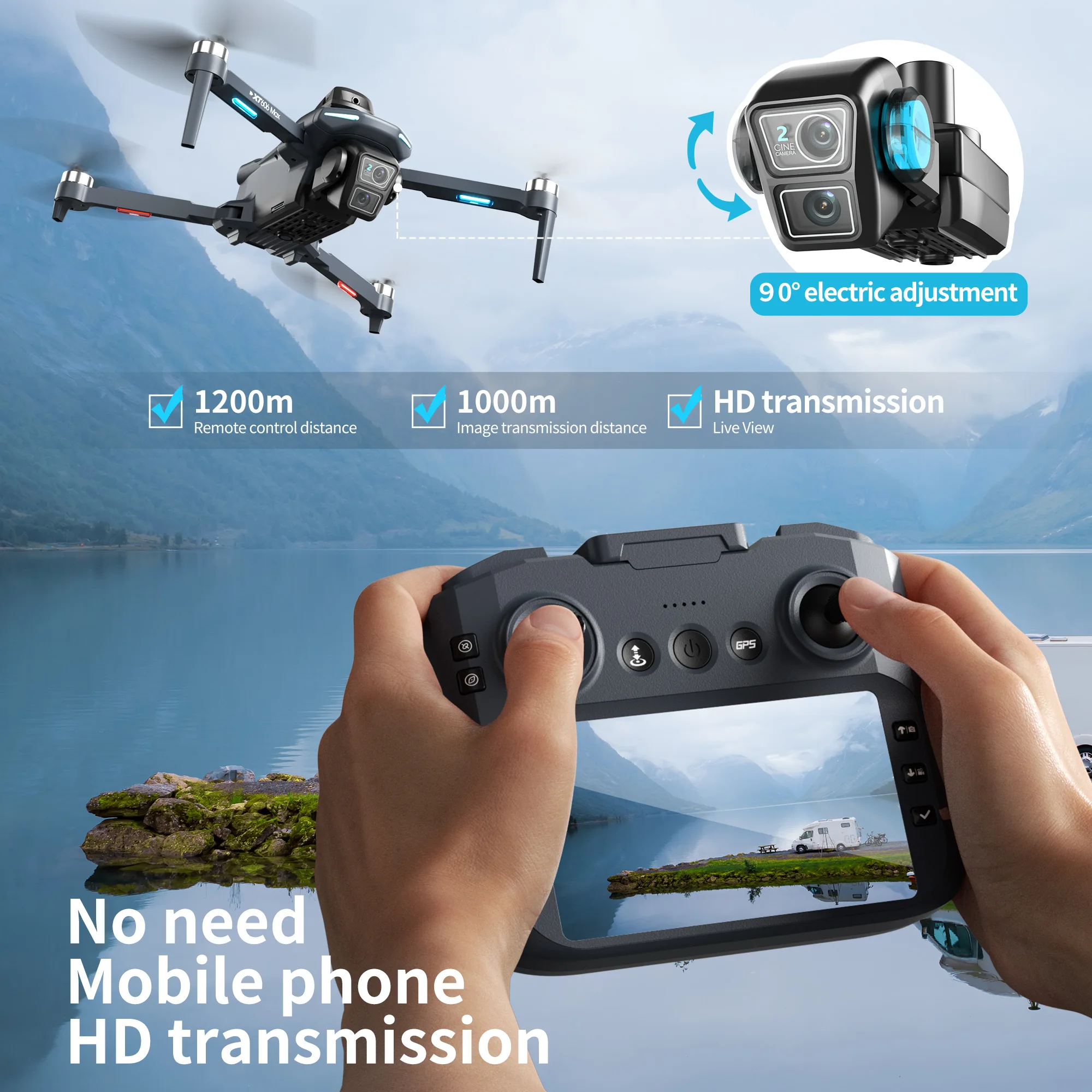Lenovo XT606 MAX GPS Drone 4k  - Drone Photogrammetry ulasan dan harga
