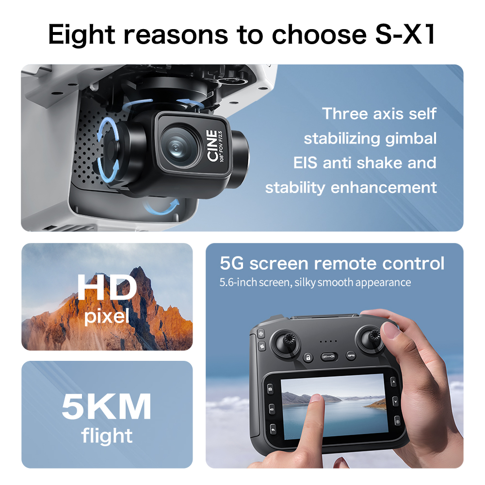 Lenovo S-X1 MAX GPS Drone 3-Ax - Drone Photogrammetry ulasan dan harga