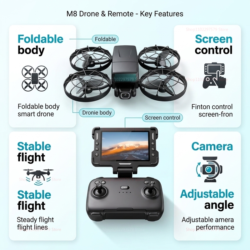 New Drones M8 GPS 8K Professio - Drone Photogrammetry ulasan dan harga